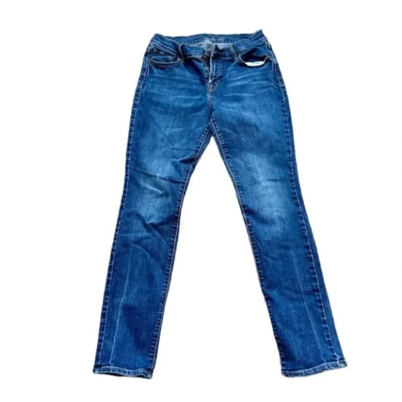 Old Navy Women’s Medium Wash Mid-Rise Straight Leg Denim Size 4 Short GUC - Picture 1 of 6